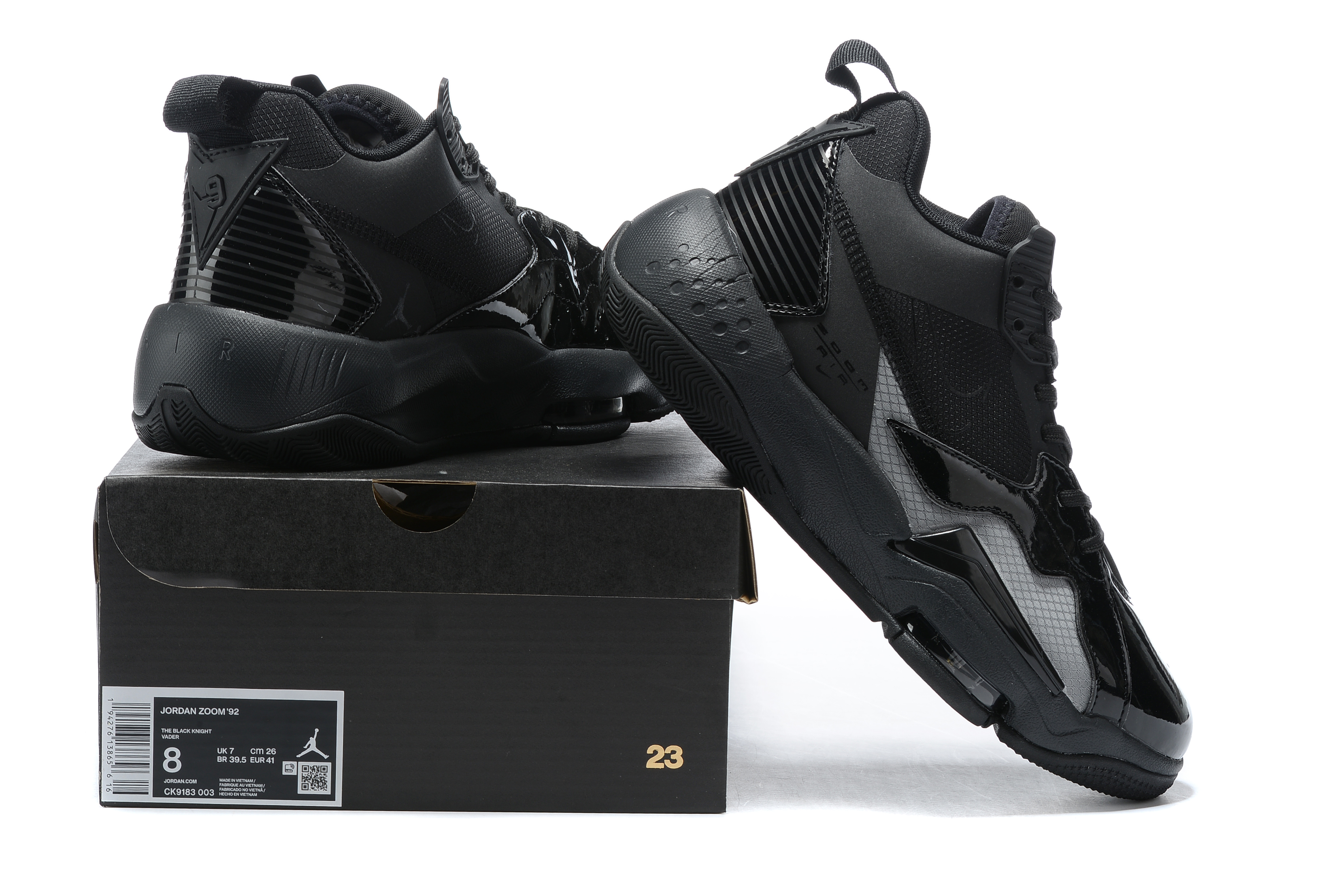 2020 Air Jordan Zoom 92 All Black Shoes